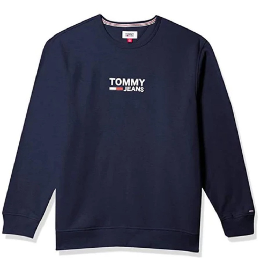 TOMMY HILFIGER SWEATSHIRT BECKHAM CREWNECK MENS BLACK COLOR LONG SLEEVE SIZE XL